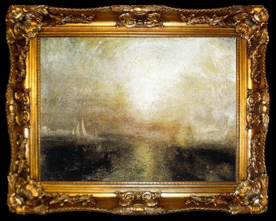 framed  J.M.W. Turner Yacht Approaching the Coast, ta009-2